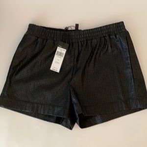 BCBG Black Faux Leather Shorts